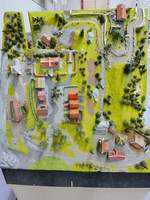 Blick von oben? Nicht ganz: H0-Anlage mit hochklappbarer Landschaft auf der  Internationalen Modellbahn- und Modellbau-Ausstellung 2018  in Straelen, 10.6.2018