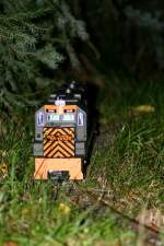 Das Modell einer EMD GP 38-2 , auch als DASH 2 bezeichnet, hier fr die Rio Grande in unserer abendlichen  Prrie  unterwegs am 02.10.2007 gegen 19:01 als LZ.