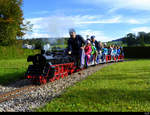 Dampfbahn Aaretal Münsingen - Dampflokmodell 19022 unterwegs auf der Anlage am 12.010.2019