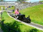 Swiss Vapeur Parc .Bouveret  -  Modell einer Dampflok der Appenzeller Bahn unterwegs auf dem Areal von Swiss Vapeur Parc am 23.06.2012