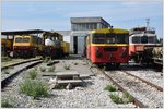 Diverse Bahndienstfahrzeuge vom Depot Podgorica.