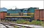 Für die Industrieanlagen rund um Podgorica und die Bahnlinie nach Albanien sind in Podgorica auch zahlreiche Dieselloks, wie hier die MonteCargo 644-013 stationiert.