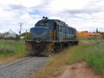 Diesellok 205 auf eine Stichstrecke in Gobabis am 27-2-2009. 