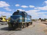 207 whrend rangierarbeiten mit Gterwagens auf Bahnhof Gobabis am 7-7-2010.