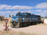 207 mit Gterwagens auf eine Stichstrecke in Gobabis am 7-7-2010.