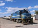 207 whrend rangierarbeiten mit Gterwagens auf Bahnhof Gobabis am 7-7-2010.