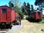   Letzter Bahnhof   für einige Wagen in Waipara.Sie fungieren nun als preiswertes Hotel. Fotograf Jörg Heße  20.12.2013 gegen Mittag.