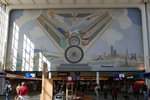 Wandgemälde in der Eingangshalle des Bahnhofs von Amsterdam Amstel (05.05.2016).
