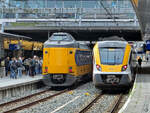 Im Bild die Elektrotriebz�ge 4089 (ICM Koploper) & 2768 (Sprinter New Generation), welche hier Anfang September 2026 am Hauptbahnhof in Utrecht auf die Weiterfahrt warten.