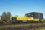 Inspektionsfahrt von Strukton 303001 CARIN bei Tilburg-Reeshof am 8 März 2022.