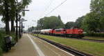6416  Arie  1616 und 6466 alle drei von DB-Schenker fahren mit einem  Kurzen gemischten Güterzug aus  Geleen-Lutterade(NL) nach Sittard(NL) und fahren inn Richtung Sittard(NL).