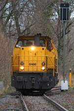 Die 6466 und 6469 von Railion NL, wartet auf die Ausfahrt aus Wlfrath Flandersbach ,aufgenommen vom B.