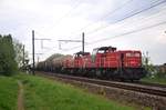 DB Schenker 6519 und 6506 mit ein gemischter Güterzug aufgenommen 29.04.2017 am Leemputtelaarbaan Deurne 