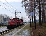 6515 und 6512 beide von DB Schenker kommen als Lokzug aus Liège-Kinkempois(B) nach Sittard(NL) und kammen aus Richtung Maastricht(NL) und fahren durch Geleen-Lutterade(NL) in Richtung