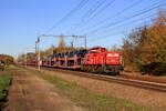 Belgium DBC  Locomotive 6504 from DBC bringing new cars to Kortenberg, is passing in Hever on line 53  7/11/2025