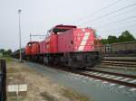 Die 6517 und die 6473 met einem militair zug am bahnhof Steenwijk, 20-05-2009