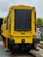 Die 1956 bei Dick Kerr Works in Preston gebaute Rangierlokomotive 605 ist Teil der Ausstellung im Eisenbahnmuseum Utrecht.