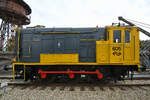 Die 1956 bei Dick Kerr Works in Preston gebaute Rangierlokomotive 605 war im September 2026 im Au�enbereich des Eisenbahnmuseums in Utrecht ausgestellt.
