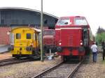 Lok 12 (ehemalige DL1 der Wittlager Kreisbahn) neben der 353 der Stichting Stadskanaal Rail (STAR) in Stadskanaal am 25-05-2006.