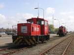 R9903 (Gmeinder D25B, Baujahr 1980) von Railion in Delfzijl Hafen (die Niederlande) am 16-4-2010.