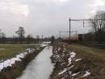 Buffels 3406 und 3421 mit Regionalzug 9133 Zwolle-Groningen CS bei Haren am 19-2-2010.