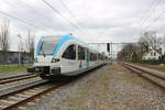 Ein Stadler GTW von Brengdirect bei der Einfahrt in den Bahnhof von Zevenaar am 27.3.19