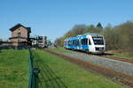 Keolis Nederland nr 38 als Zug 31231 von Zutphen nach Oldenzaal, in Lochem, 03.04.2023.