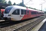 LEER/Ostfriesland (Landkreis Leer), 18.08.2013, ein Zug der britischen DB-Tochter Arriva, der Leer mit dem niederländischen Groningen verbindet