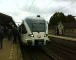 Ein Flirt Triebwagen im Bahnhof Valkenburg(NL) am 11.10.09.
Dieser Zug fhrt zum Bahnhof Maastricht.