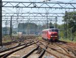 Das BahnhofsForFeld von Haarlem HauptBahnHof mit Plan U (121), im mitte das Alte Dreieck am 30.08 2008.