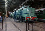 Die Elektrolokomotive NS 1201 der NS-Baureihe 1200 am 24 Juni 2025 im Het Spoorwegmuseum (bis 2005 NSM - Nederlands Spoorwegmuseum / Niederländischen Eisenbahnmuseum) in Utrecht im ehemaligen