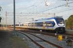 NS' neue regionalzug die SLT, 2608, 2409 und 2407 mit ein Probefahrt durch bahnhof 't Harde am 07/09/09.