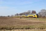 Zwei VIRM Doppelstocktriebzge als IC 1941 (Den Haag Central - Venlo) zwischen Horst-Sevenum und Venlo am 01.04.13