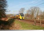 Elektrischer Triebzug VIRM-IV auf den Weg von Utrecht nach Arnhem.