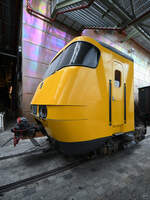 Anfang September 2026 war im Eisenbahnmuseum Utrecht dieser in einem abgeschnittenen Sprinter-Triebwagenkopf eingerichtete Simulator ausgestellt.