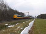 Drei Koplopers mit IC 525 Den Haag CS-Groningen CS bei Tynaarlo am 19-2-2010.