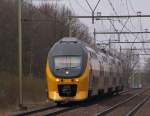 Dieser 8400 Einheit fhrt auf Venlo zu. Nur noch der Haltepunkt Blerick und die Fahrt ist zu Ende. Das Foto stammt vom 17.03.2008 