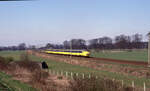 NS 781 als IC-2941 (Amsterdam CS - Arnhem) bei Vechten am 28.03.1993, 12.24u. Scanbild 6206, Fujichrome100.