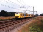 917 + 411 + 905 mit Regionalzug Arnhem-Ede-Utrecht bei Ginkel am 26-6-1998.