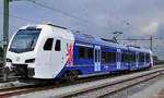 Stadler FLIRT 3 (Flinker Leichter Innovativer Regionaltriebzug) Jaomerdal(Jammerdaal)4031 458-1 NL-AN von Arriva in Heerlen NL, am 30.05.217