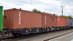 Im Moment kann man gut beobachten das im europäischen Containerbahnbetrieb sich die großen Drehgestell-Containertragwagen vom Hersteller Tatravagónka a.s.