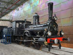 Die Dampflokomotive 89 mit h�lzernem F�hrerstand wurde 1880 bei Borsig in Berlin gebaut und trug den Namen  Nestor . (Eisenbahnmuseum Utrecht, September 2026)