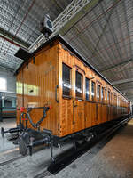 Der 1910 bei Werkspoor in Amsterdam hergestellte Dritte-Klasse-Abteilwagen SSC723 war bei der Maatschappij tot Exploitatie van Staatsspoorwegen im Einsatz.