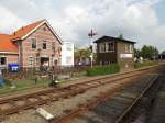 Hoorn Tramstation am 7.9.2014, Stellwerk und Empfangsgebäude - unterwegs mit der Museum Stoomtram von Dorf zu Dorf durch das westfriesische Flachland von Medemblick nach Hoorn