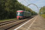 NSM DE41 ist unterwegs von Baarn wegen ein Bahnhoffest, hier auf die Strecke von Hilversum nach Utrecht am 4.10.2014.