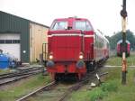 Lok 12 (ehemalige DL1 der Wittlager Kreisbahn) der Stichting Stadskanaal Rail (STAR) in Stadskanaal am 25-05-2006.