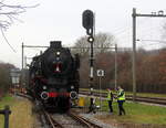 01 1075 von SSN rangiert in Schin-op-Geul(NL).
Aufgenommen von Bahnsteig in Schin-op-Geul(NL). 
Bei Regenwolken am Kalten Nachmittag vom 30.12.2018.