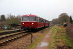 Ein Schinenbus von der ZLSM fährt gleich nach Kerkrade(NL).