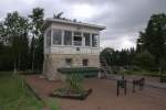 Das Foto zeigt das Stellwerk der ZLSM (Museumsbahn)in Simpelveld (NL)