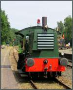 Auf dieser Diesellok der ZLSM konnte man mitfahren.Die Kinder hatten ihren Spa beim  Jubilumsfest zum 25.Jhrigen Bestehen der Museumseisenbahn der ZLSM in Simpelveld,  Niederlande,am 14 Juli 2013.
